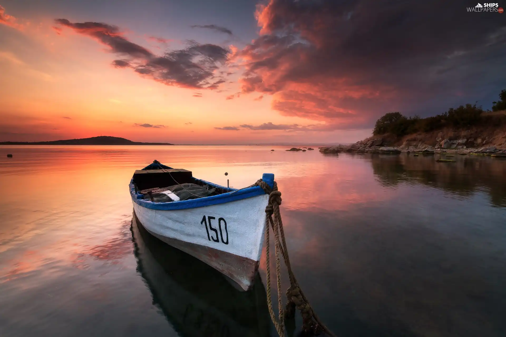lake, Great Sunsets, Burgas, Boat, Bulgaria
