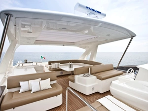 White, deck, sea, Yacht