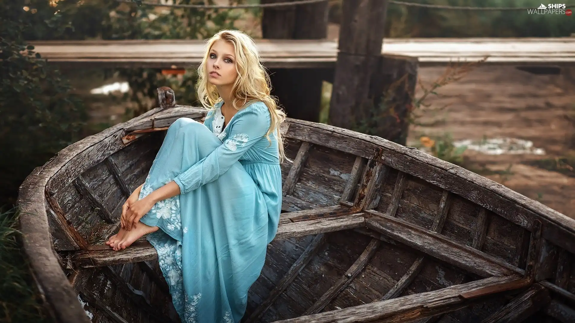 Women, Blonde, Boat, Alice Tarasenko