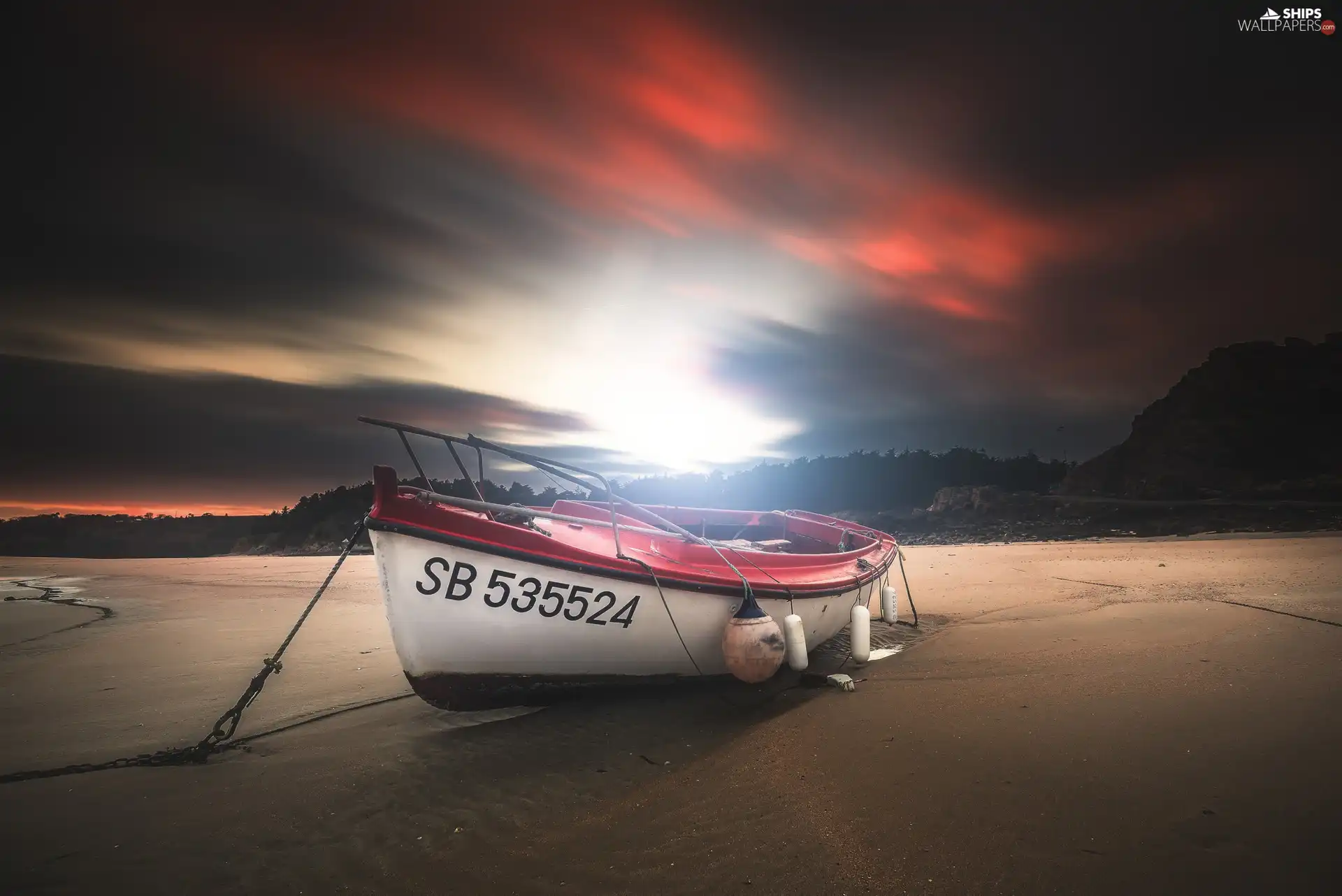 Great Sunsets, coast, Boat