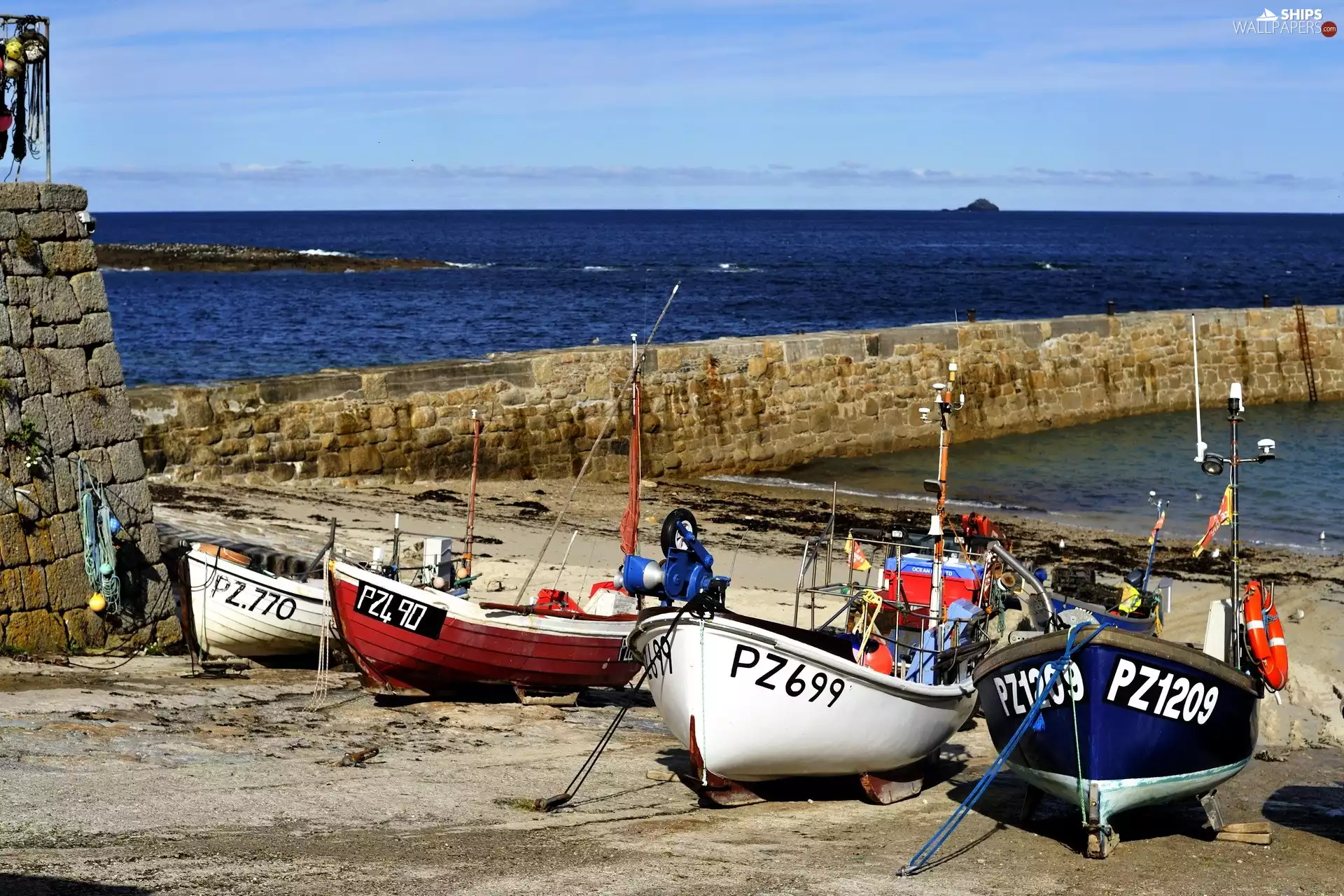 boats, sea, coast