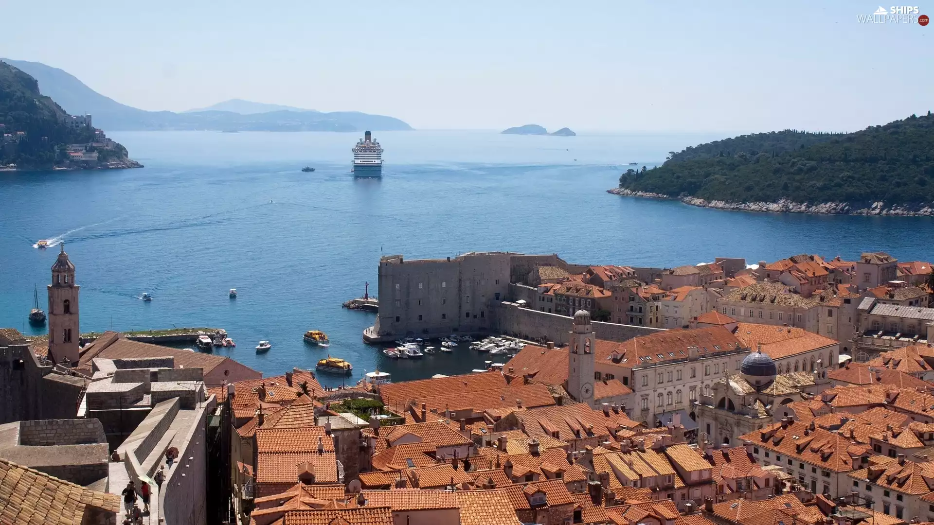 Ship, Boats, Dubrovnik, Town, Coartia