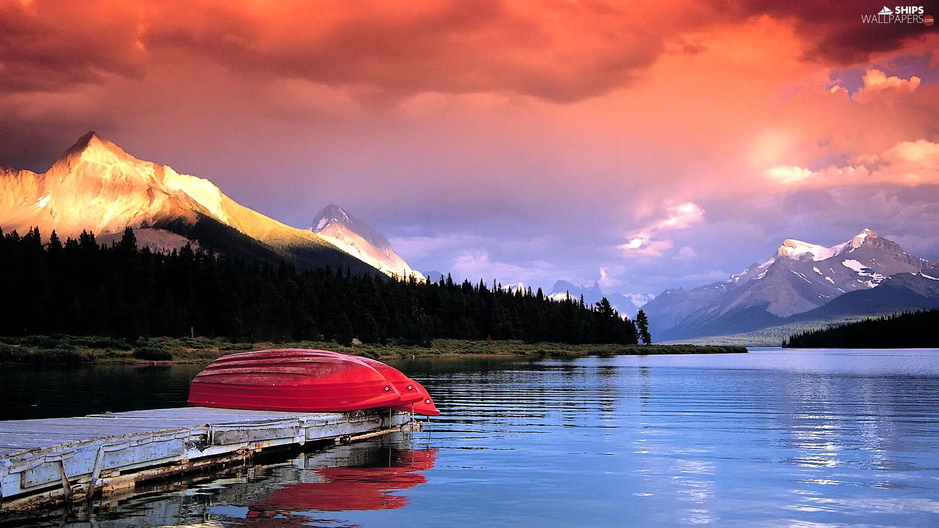 Boats Mountains Lake Ships Wallpapers 1920x1080