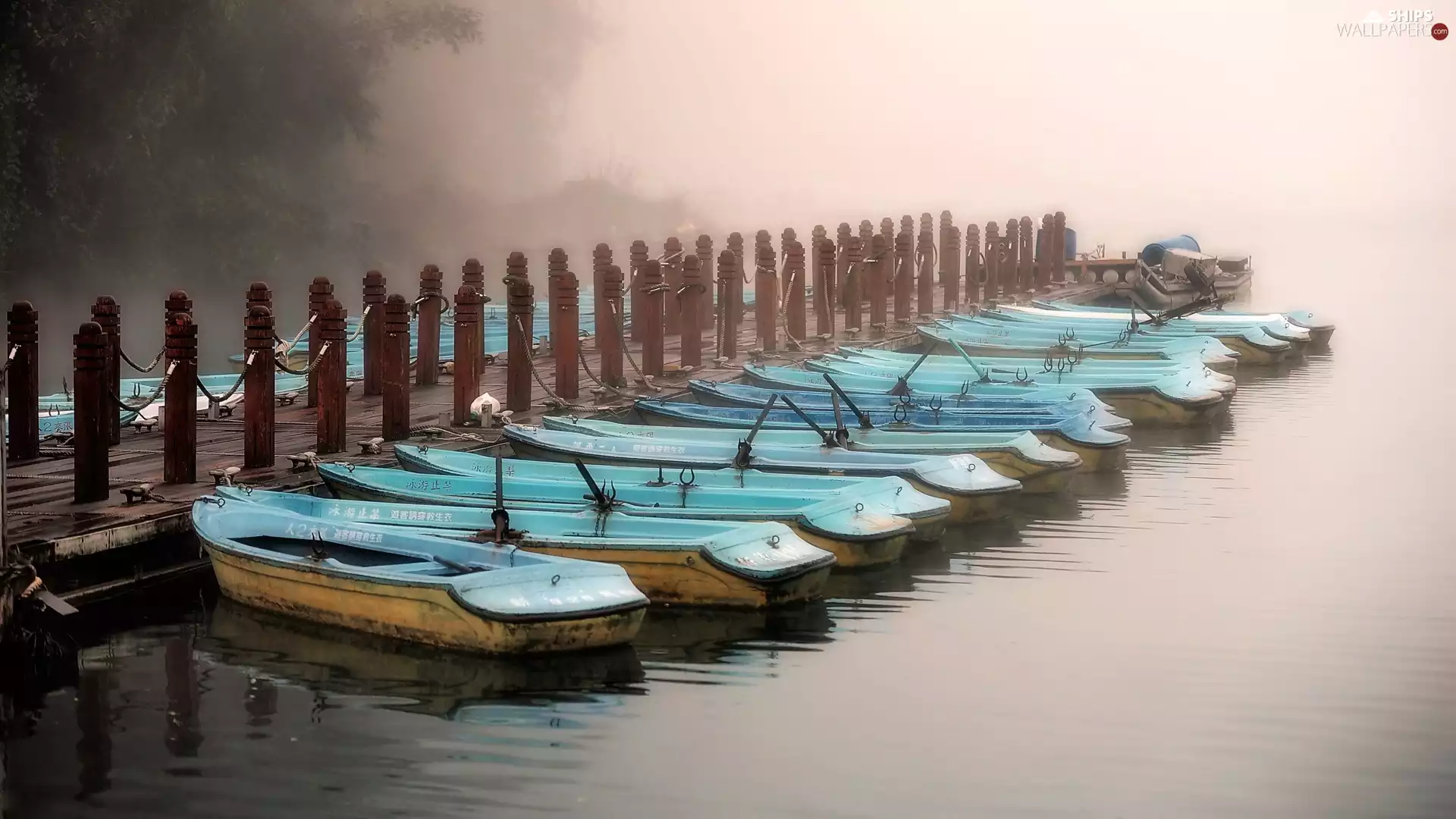 moored, sea, Japan, Boats