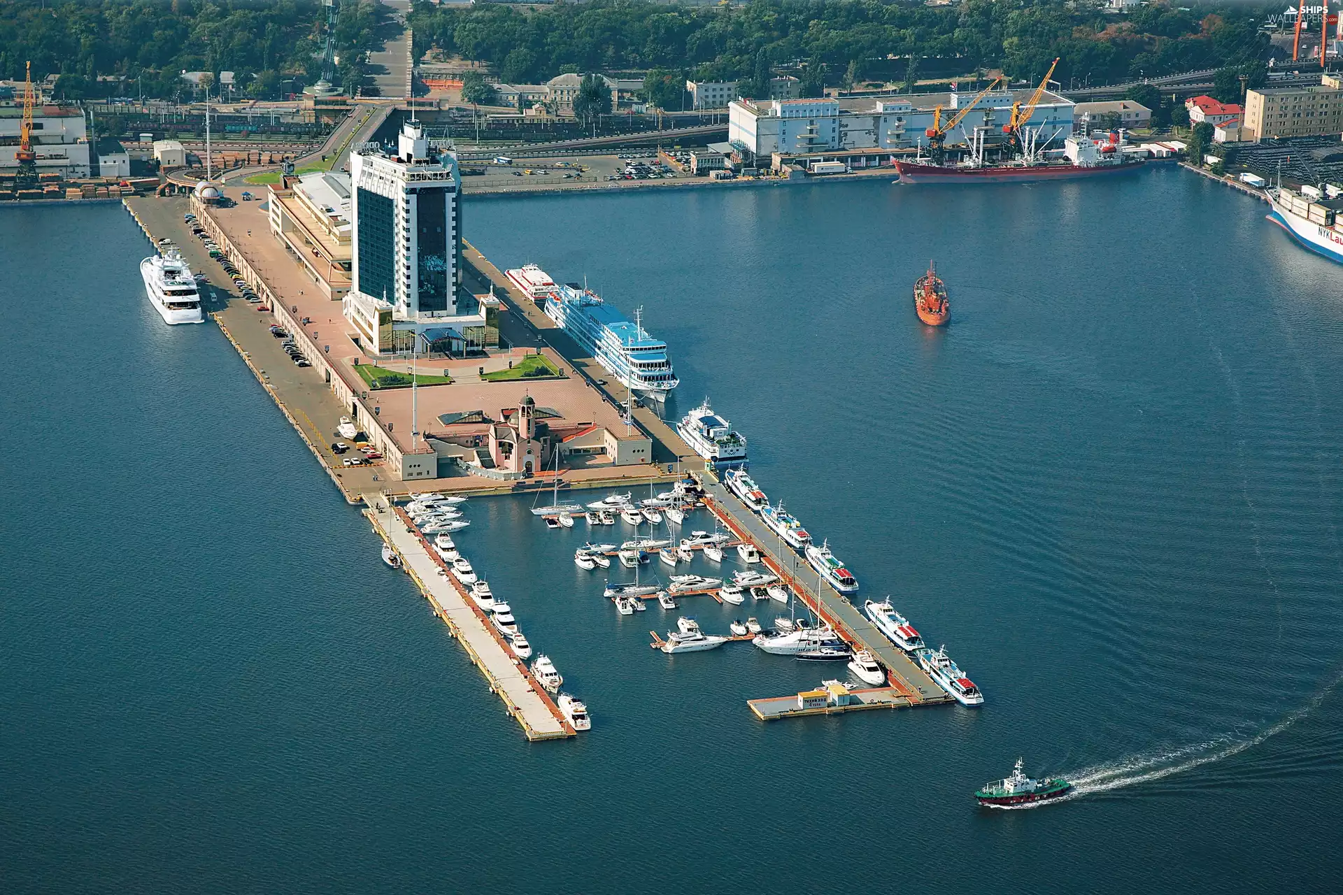 port, Ukraine, vessels, Boats, buildings, Odessa