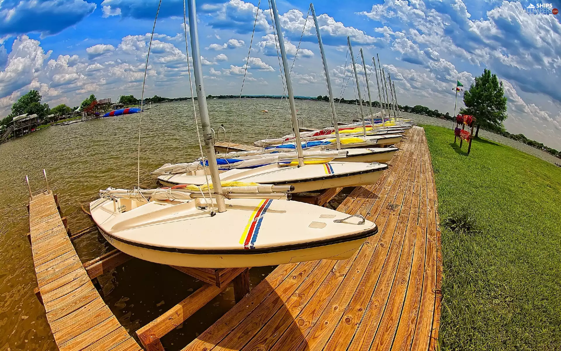 Gulf, Boats, Sky, horizon, blue