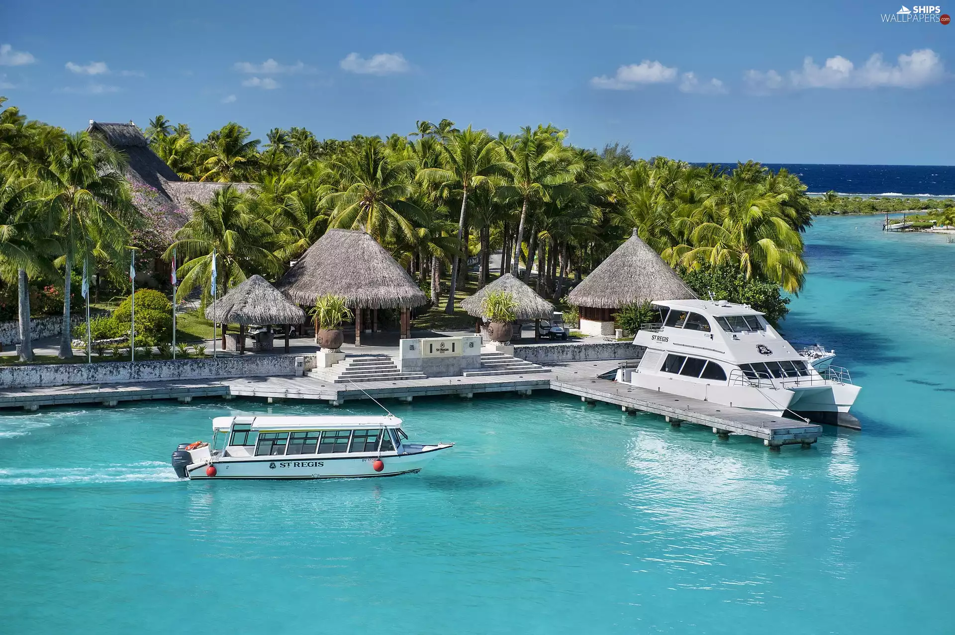 Palms, Ocean, St Regis, Bora Bora, spa, Boats