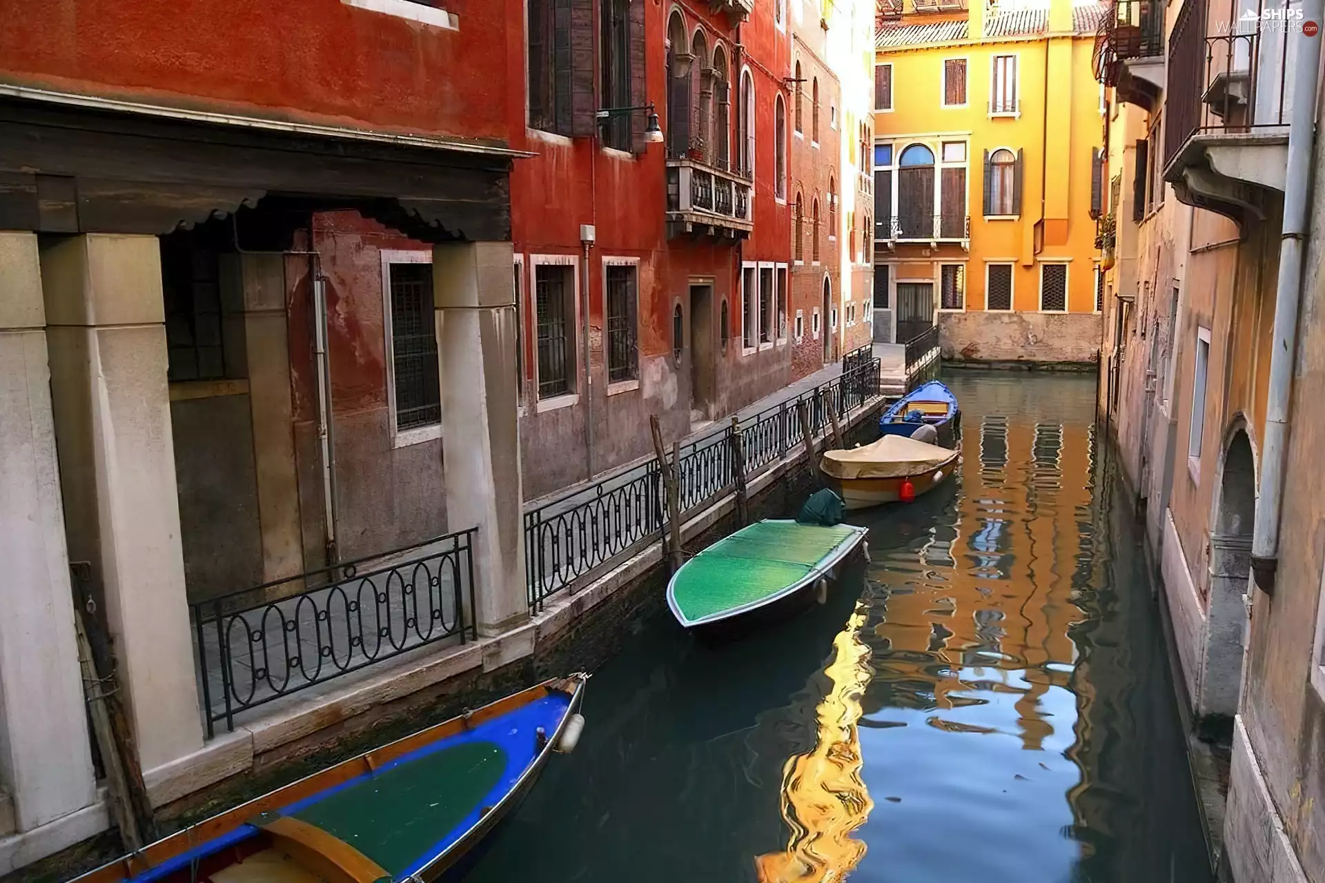 canal, Venice, boats