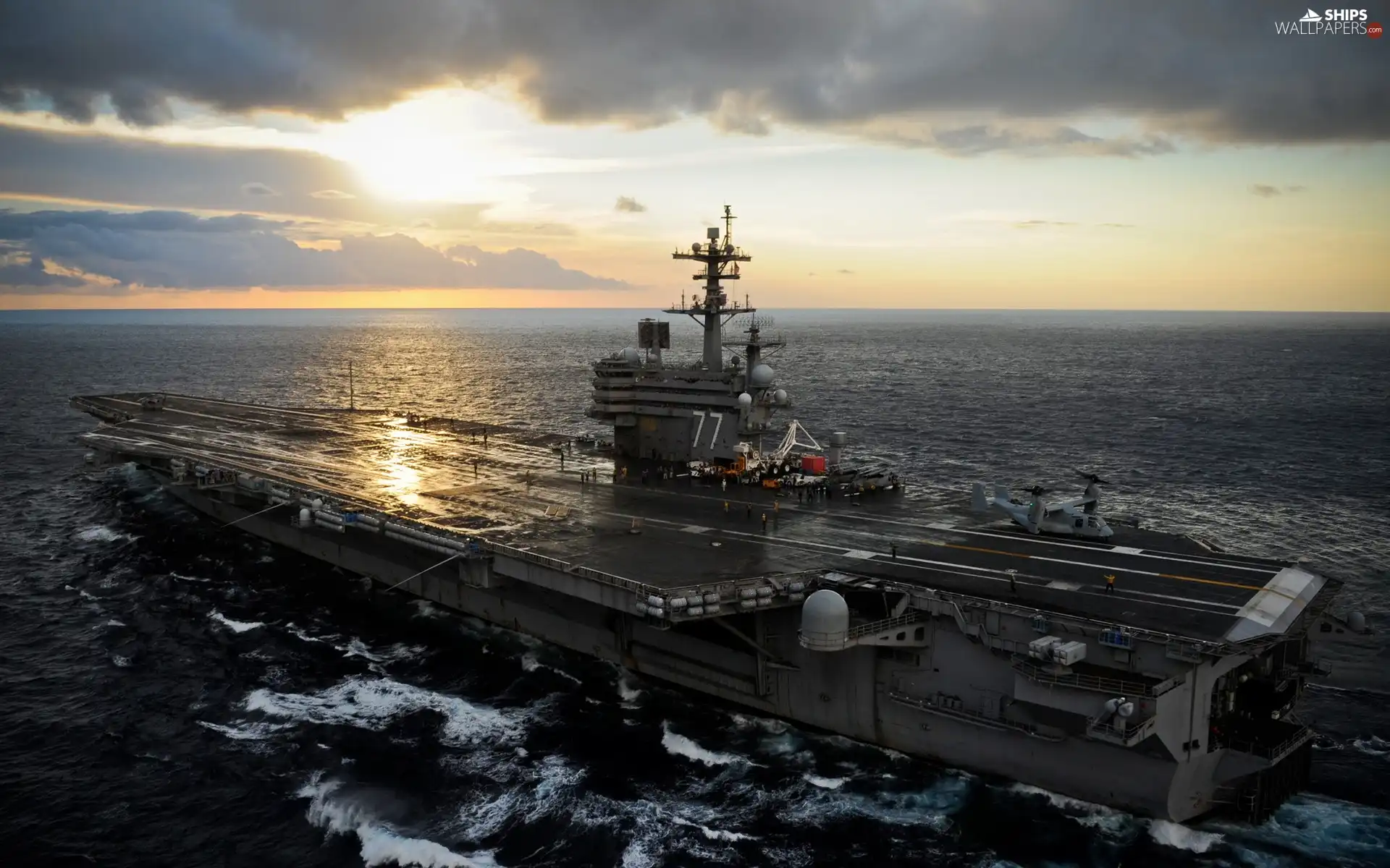 Great Sunsets, aircraft carrier, USS George H. W. Bush