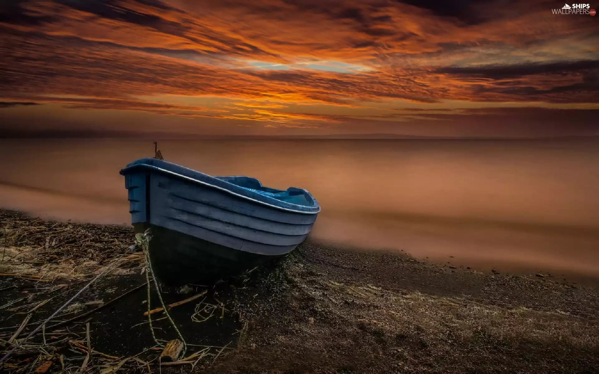 sea, Boat, clouds, coast