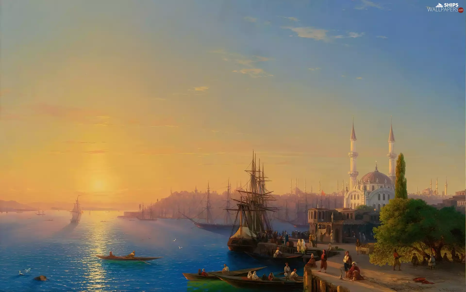 picture, Constantinople, port, Iwan Ajwazowski