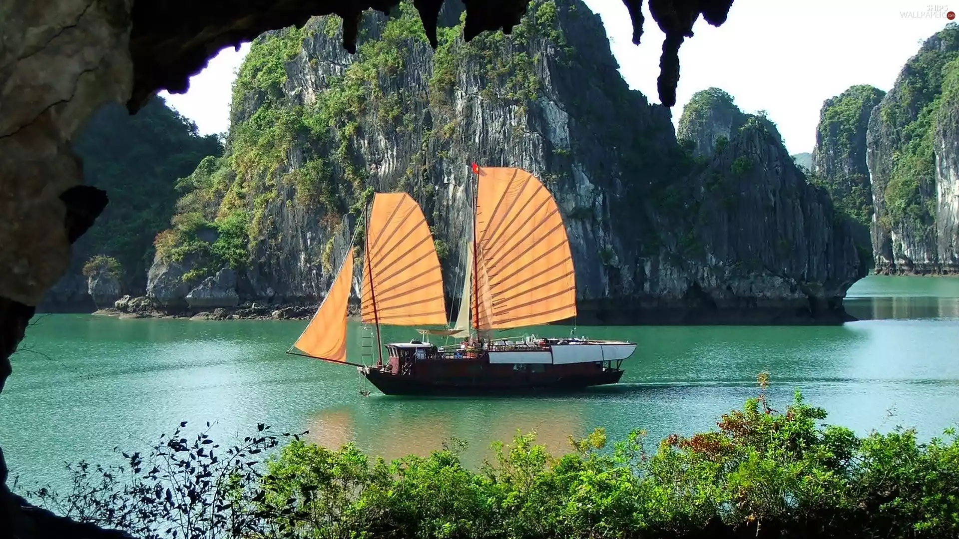 junk, Ha Long, Wietnam, Gulf