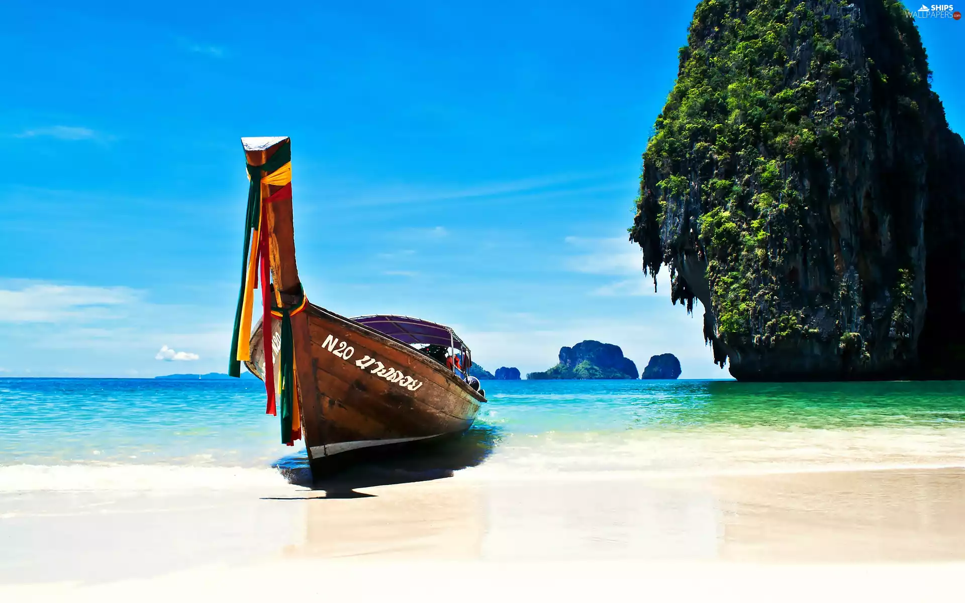 sea, Beaches, Boat, Islets