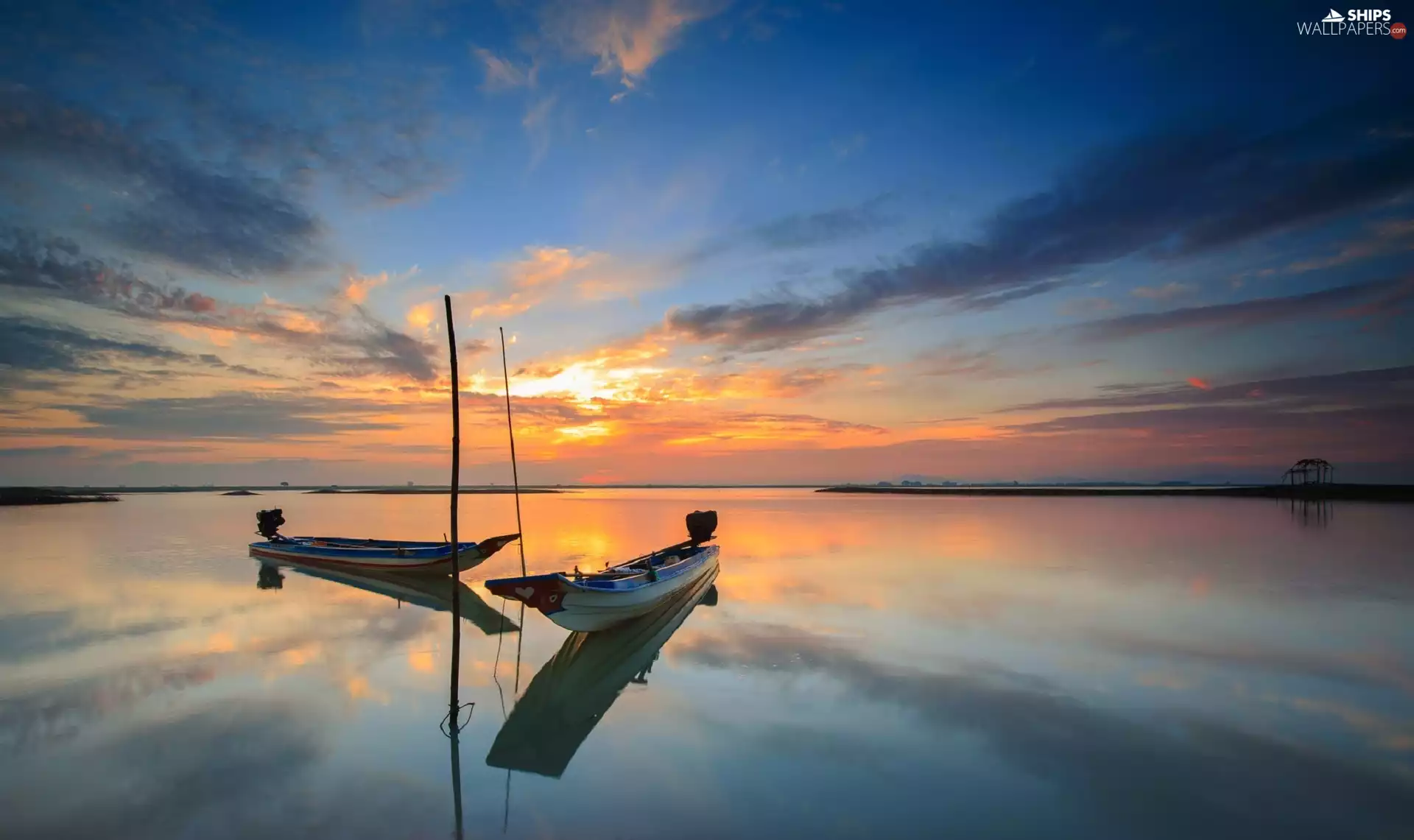Boats, Great Sunsets, lake