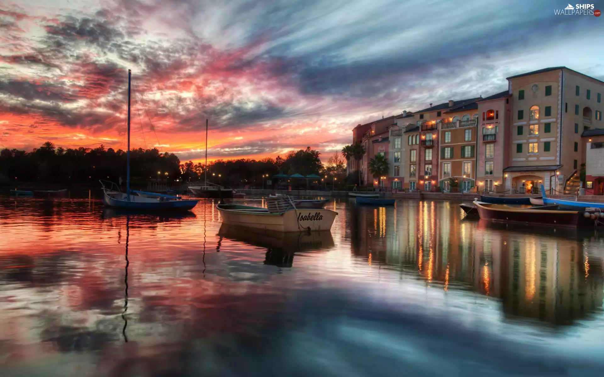 Great Sunsets, boats, lake