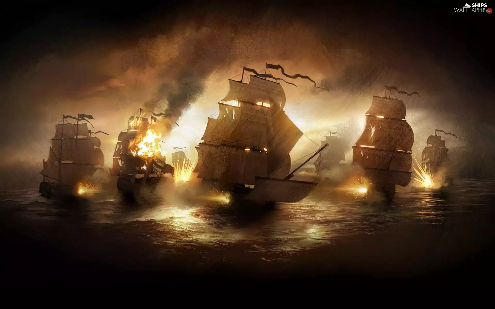 maritime, sailboats, Battle