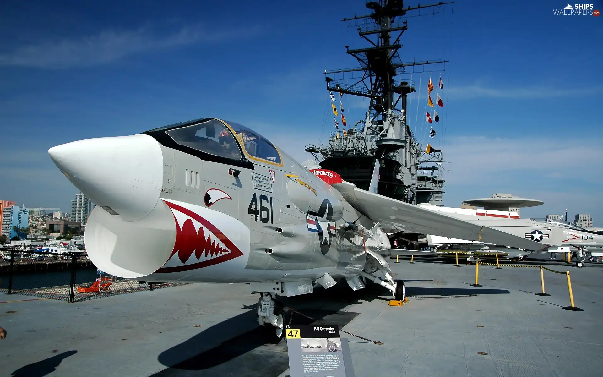 Vought F-8 Crusader, aircraft carrier, USS Midway