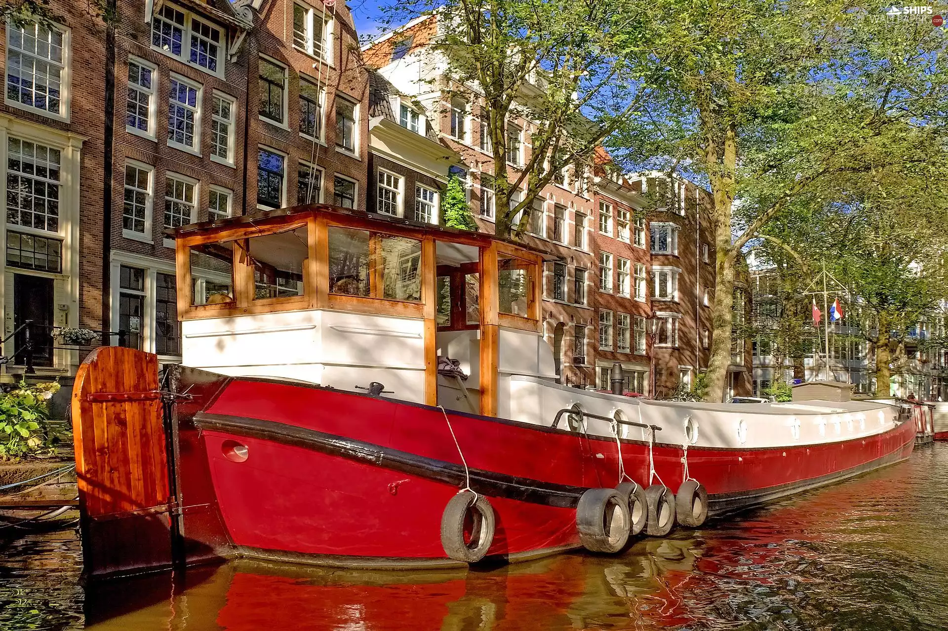 Amsterdam, Netherlands, canal, Houses, Boat