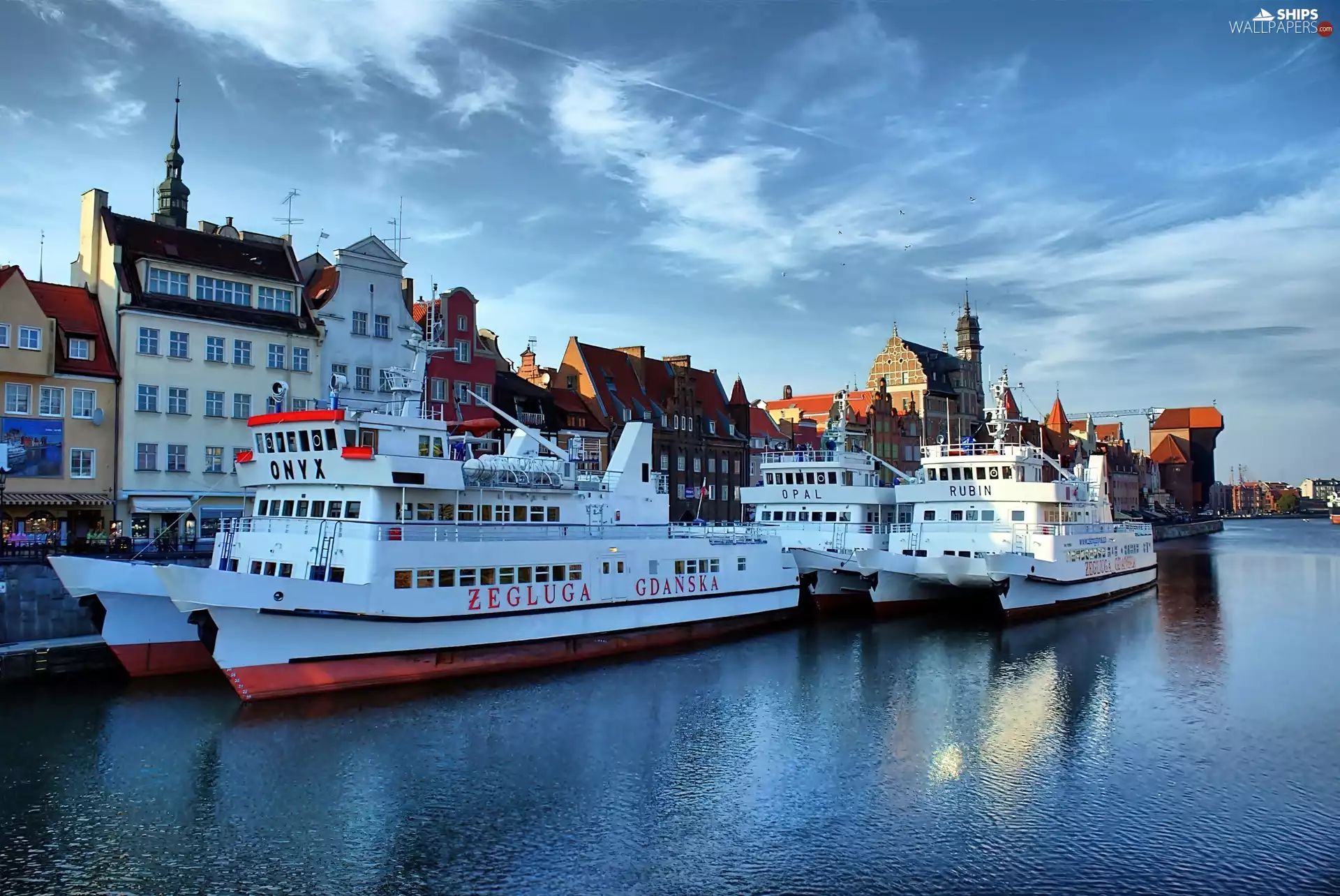 vessels, Tour, houses, on the waterfront, motlawa