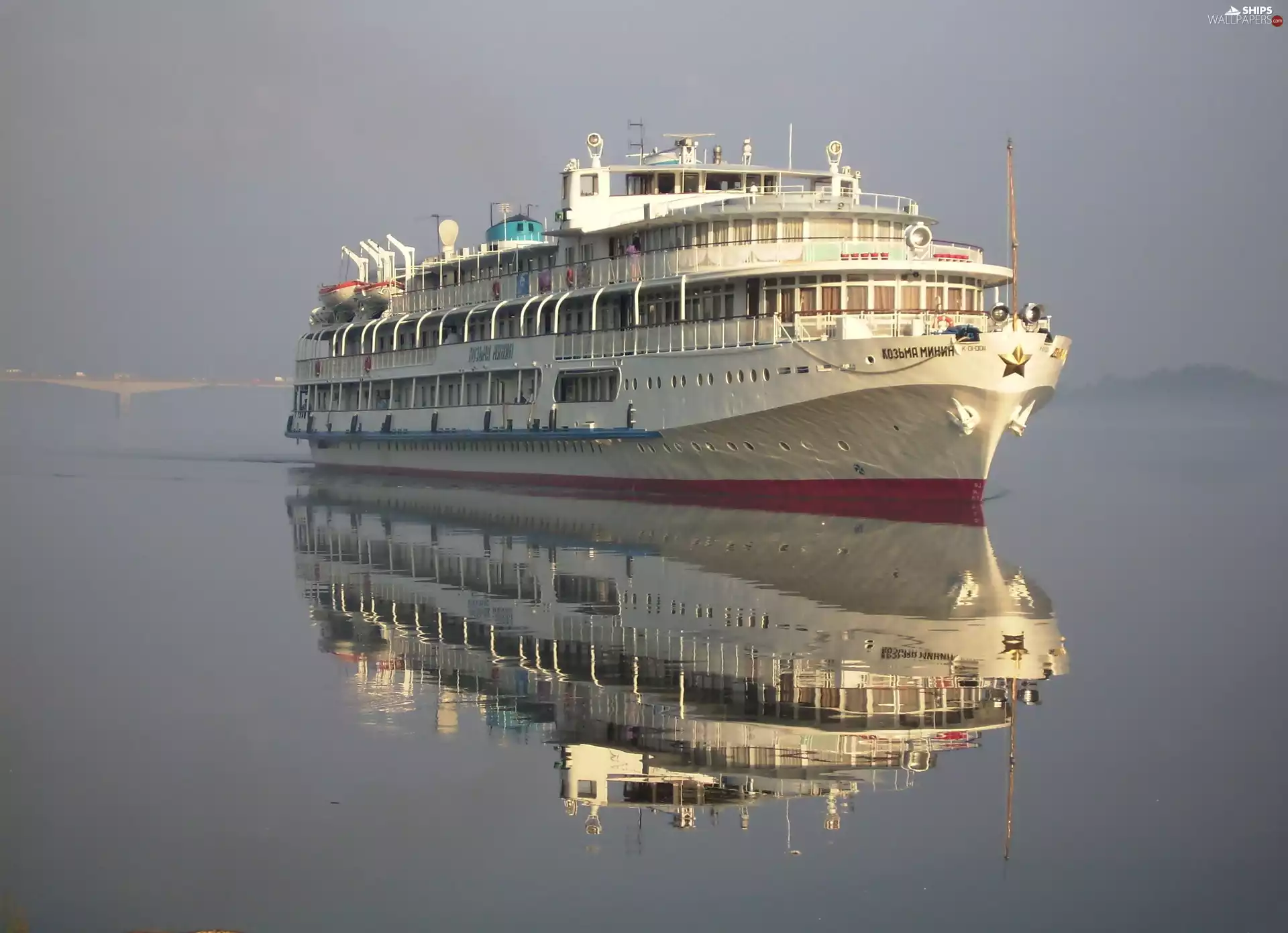 Ship, Fog, sea, passenger