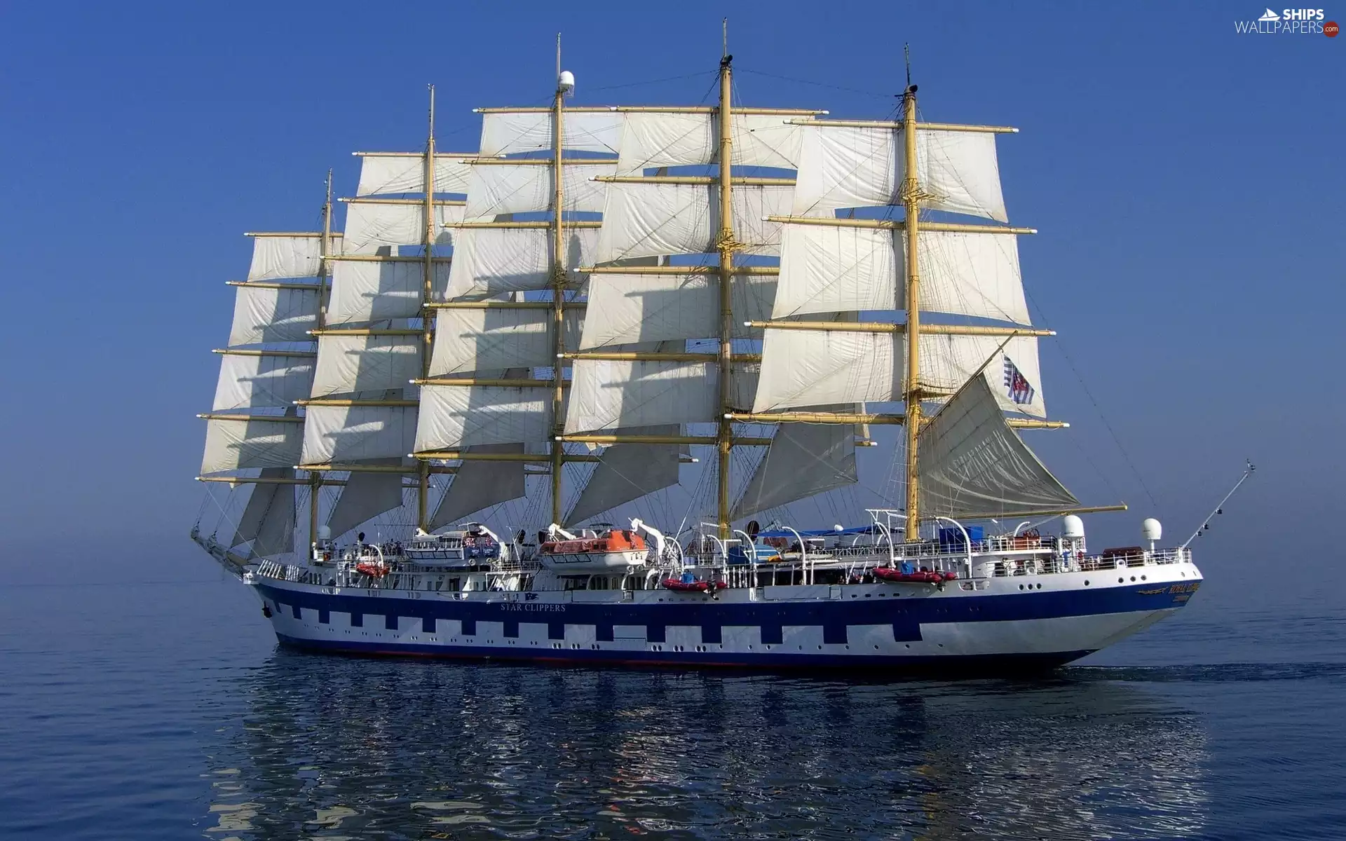 sailing vessel, frigate, Royal Clipper, Five-masted