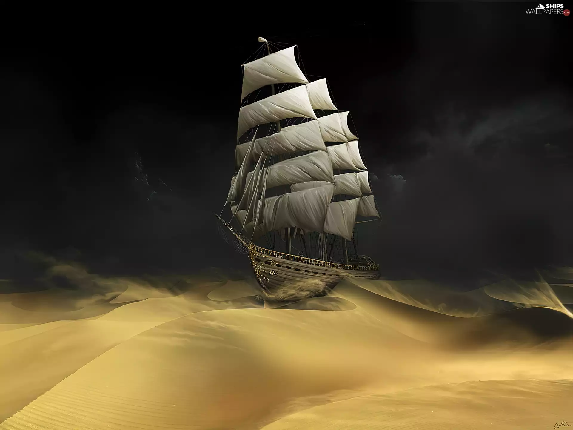 sailing vessel, Desert