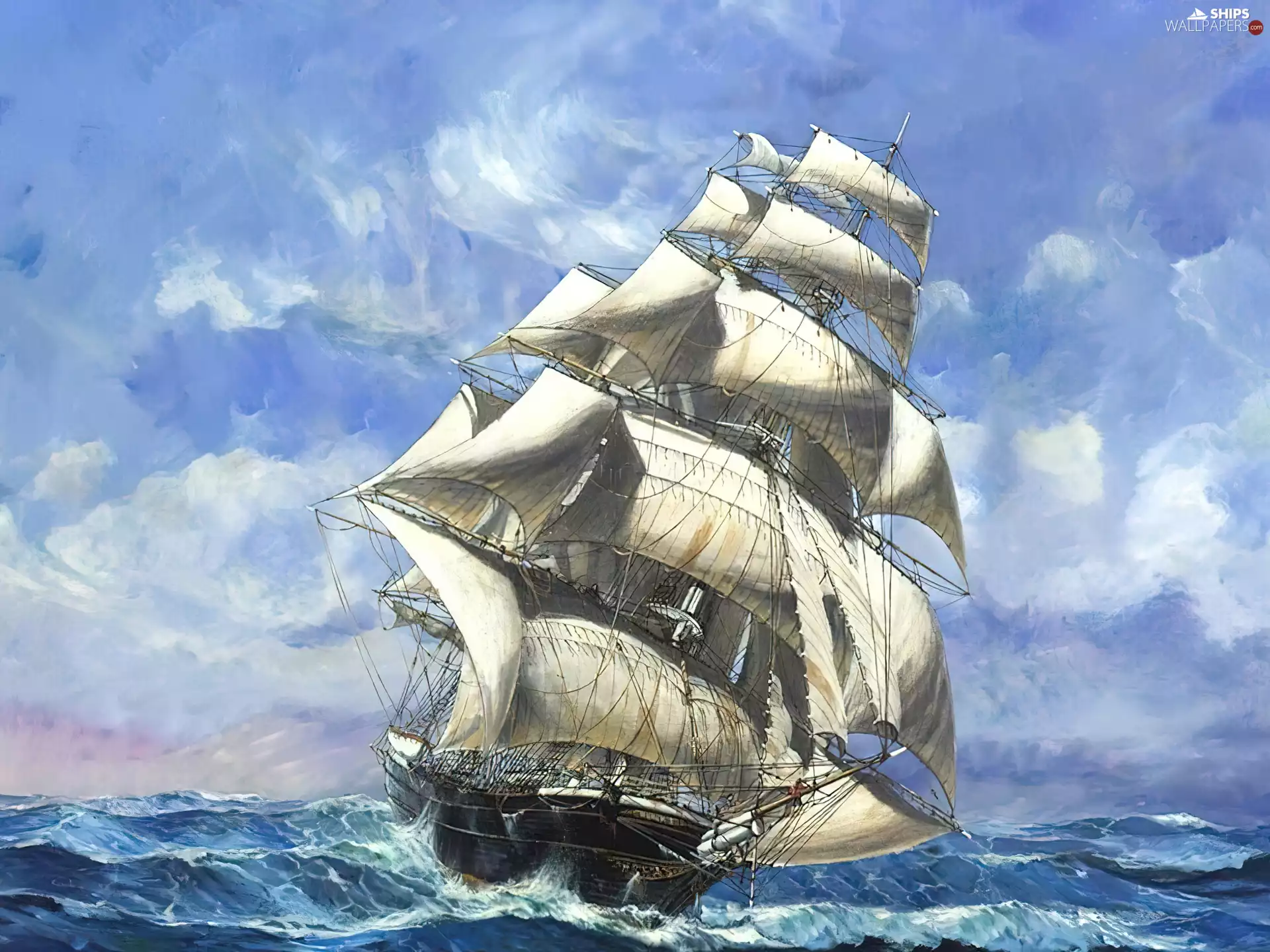 sailing vessel, sea