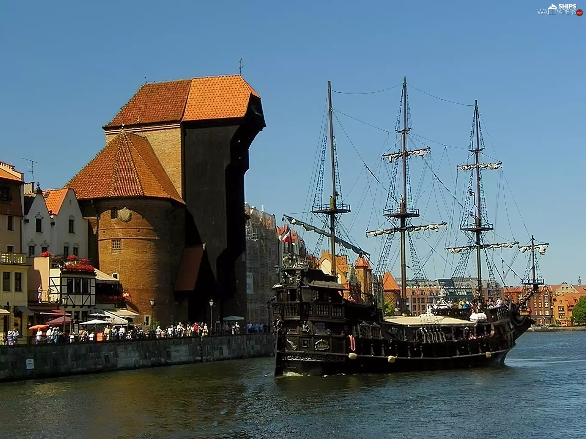 Gdańsk, sailing vessel, Poland, wharf