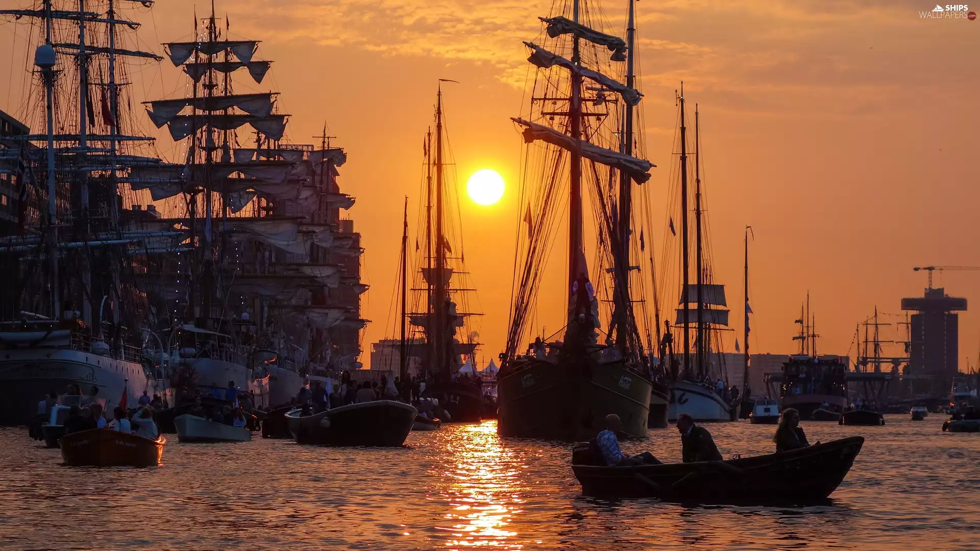 sea, Great Sunsets, sailing vessel, vessels