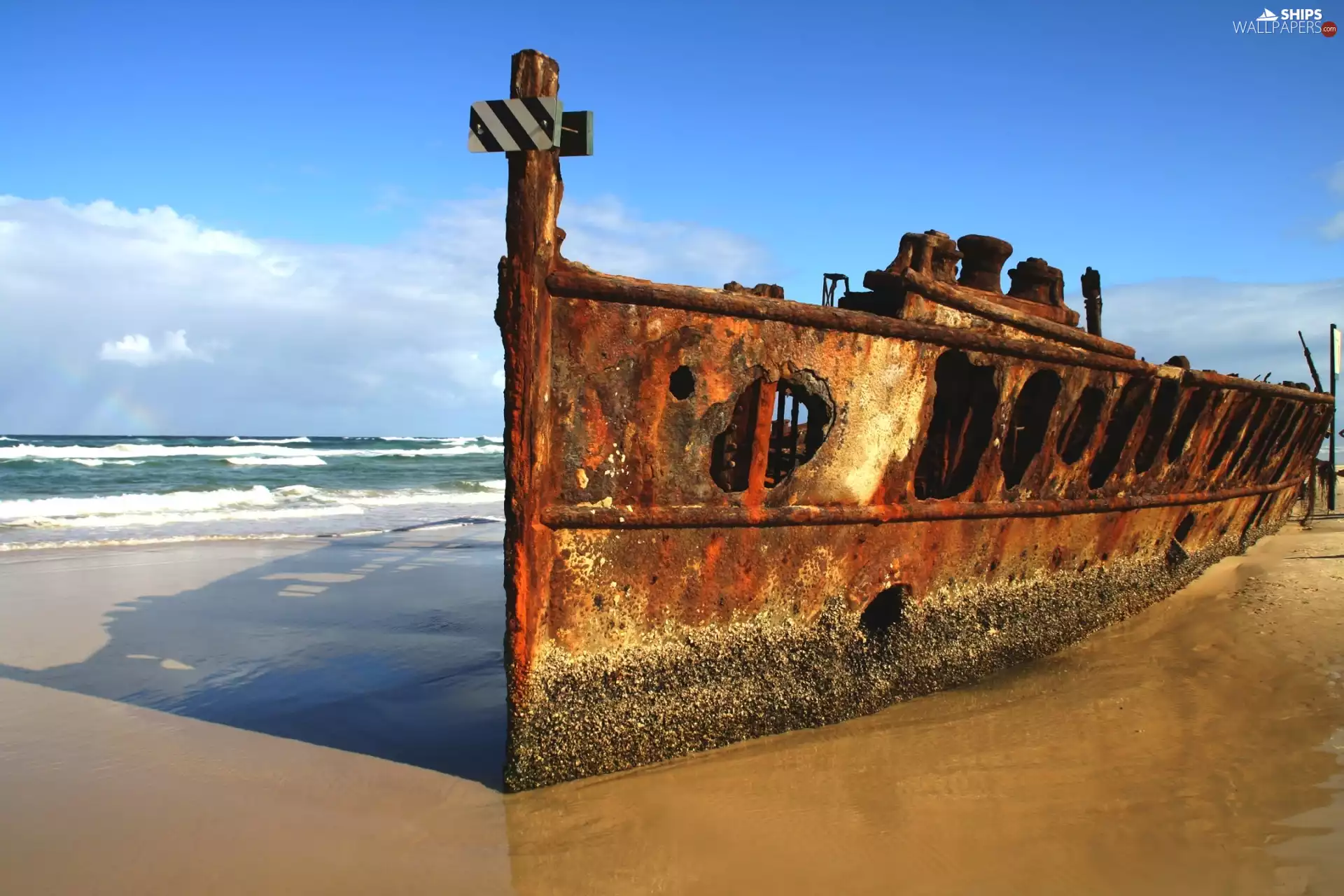 sea, wreck, Beaches
