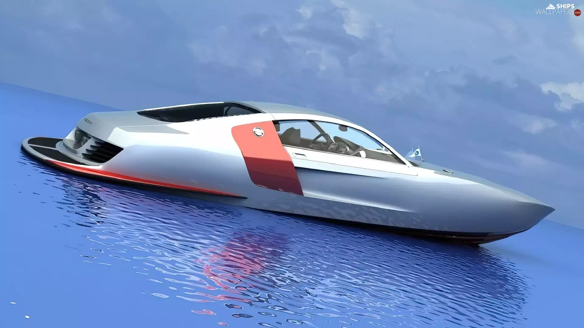 Modern, Motor boat, sea, Relly Fast