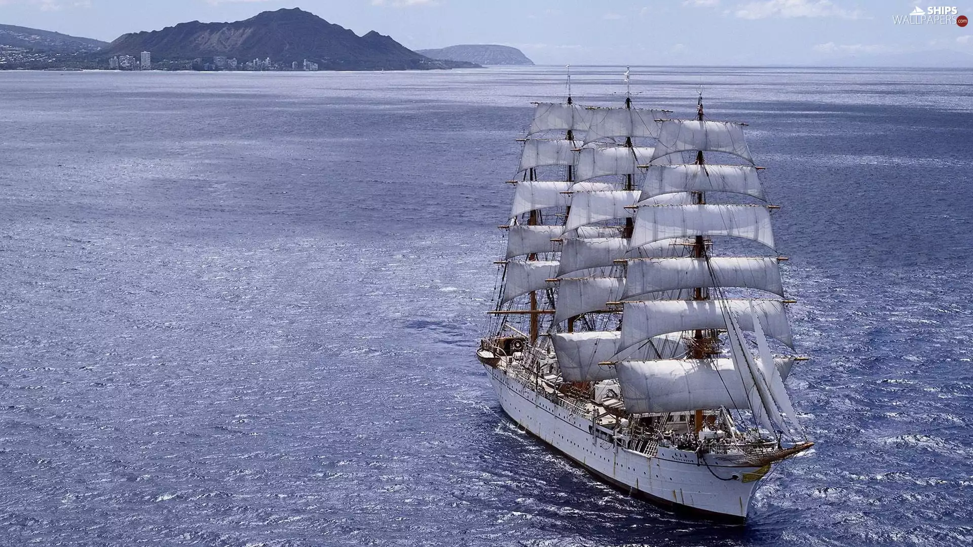 land, sailing vessel, sea