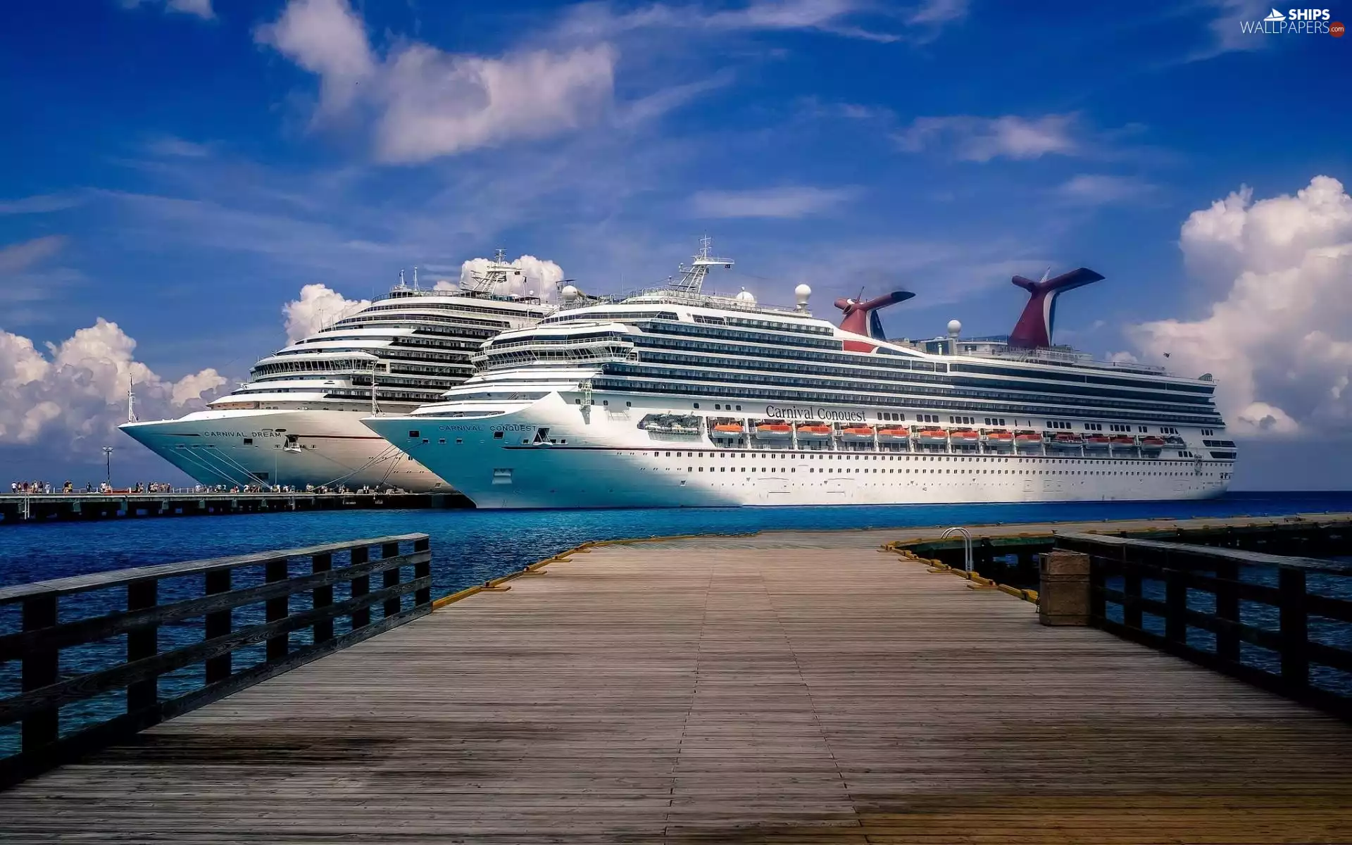 Carnival, vessels, pier, sea, port, passengers
