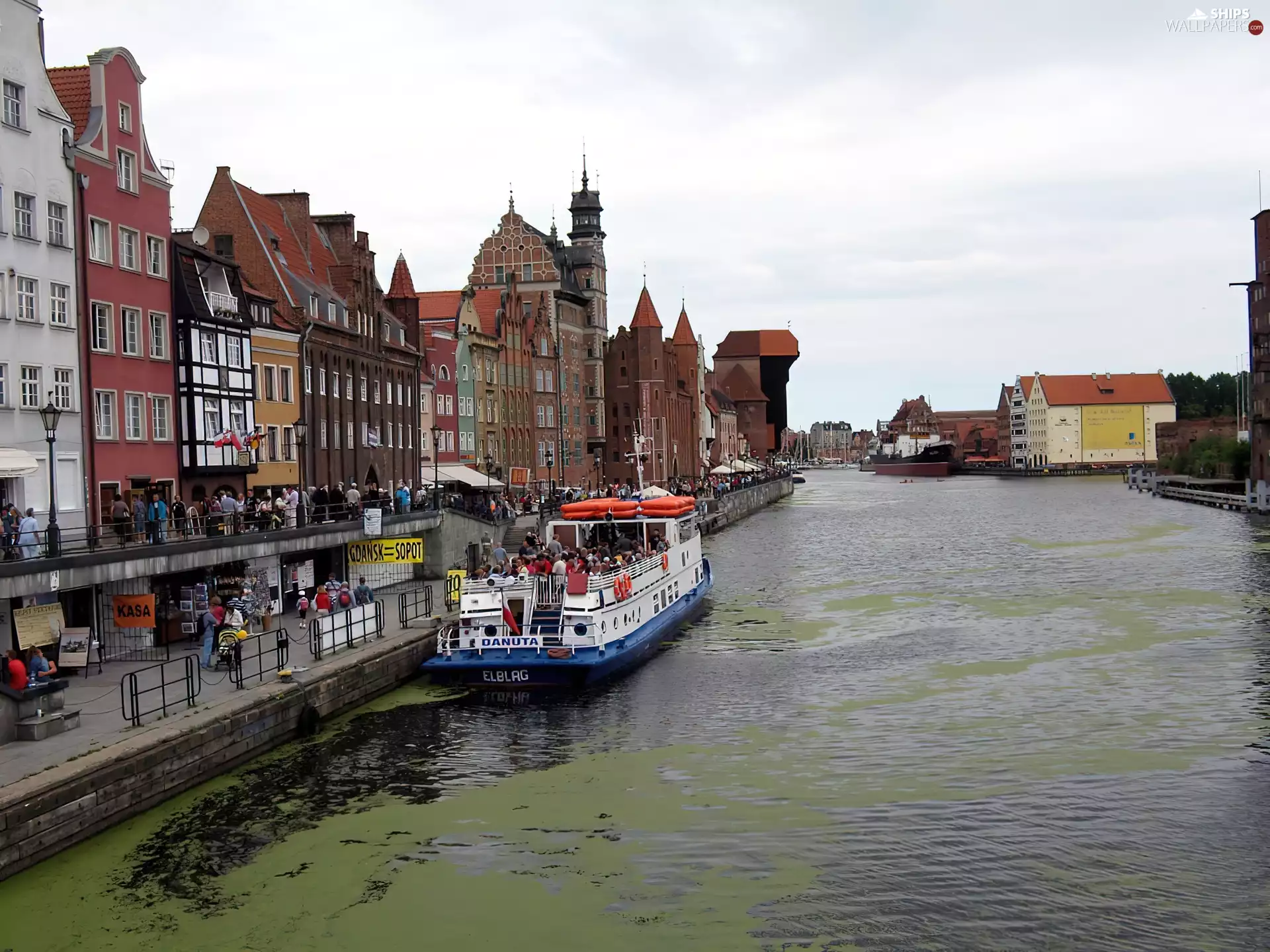 Gdańsk, sea-short, Ship, crane