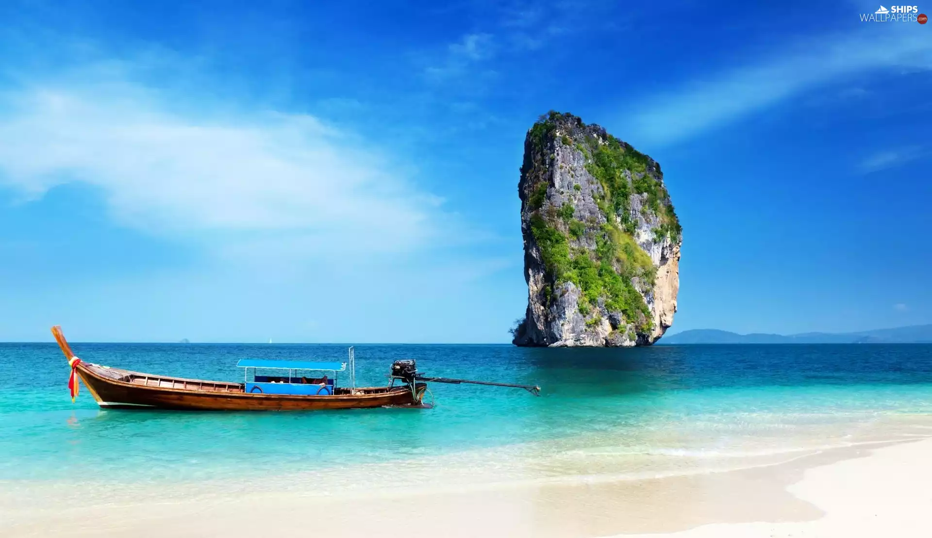 Rocks, sea, Sky, bath-tub