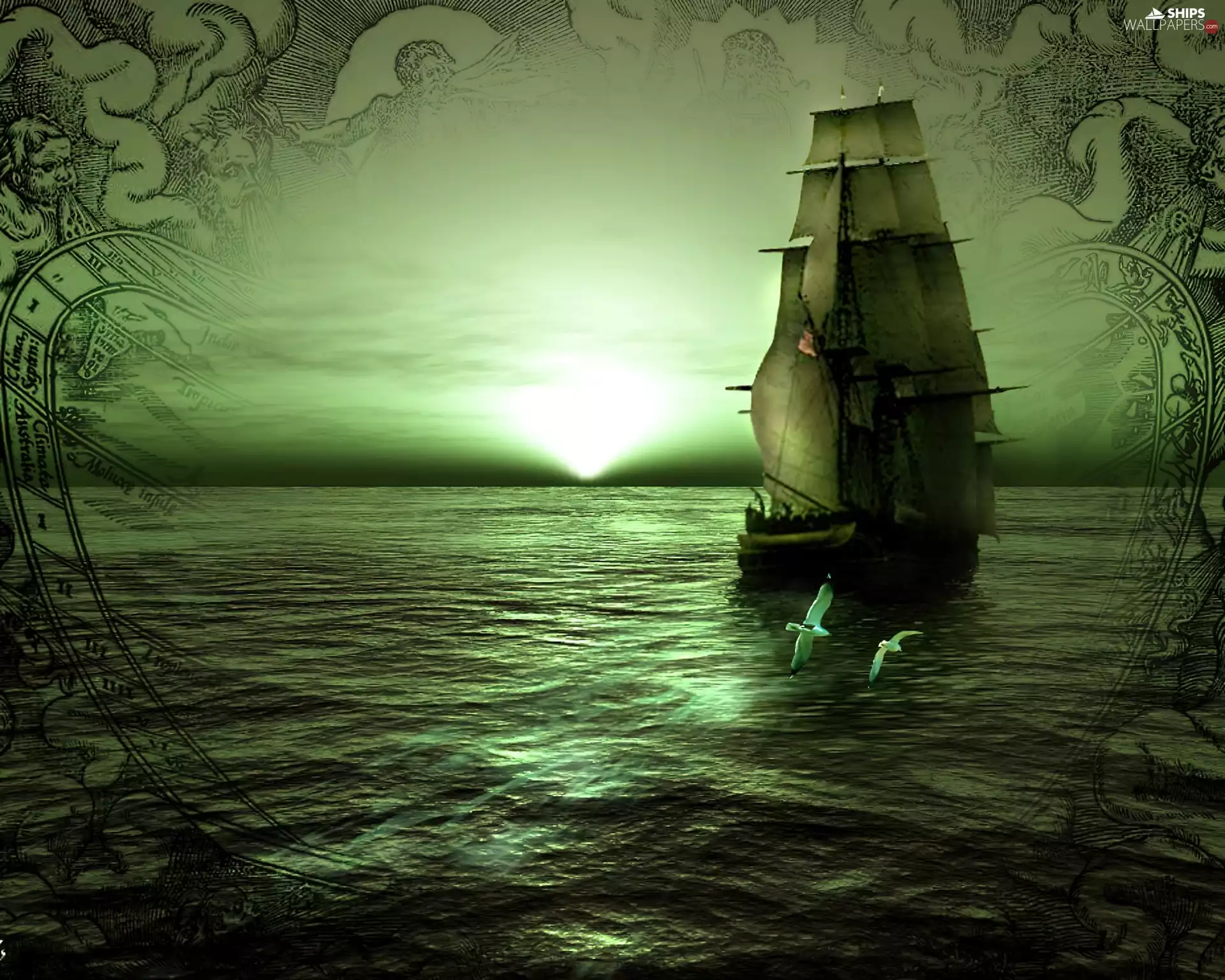 sea, sailing vessel