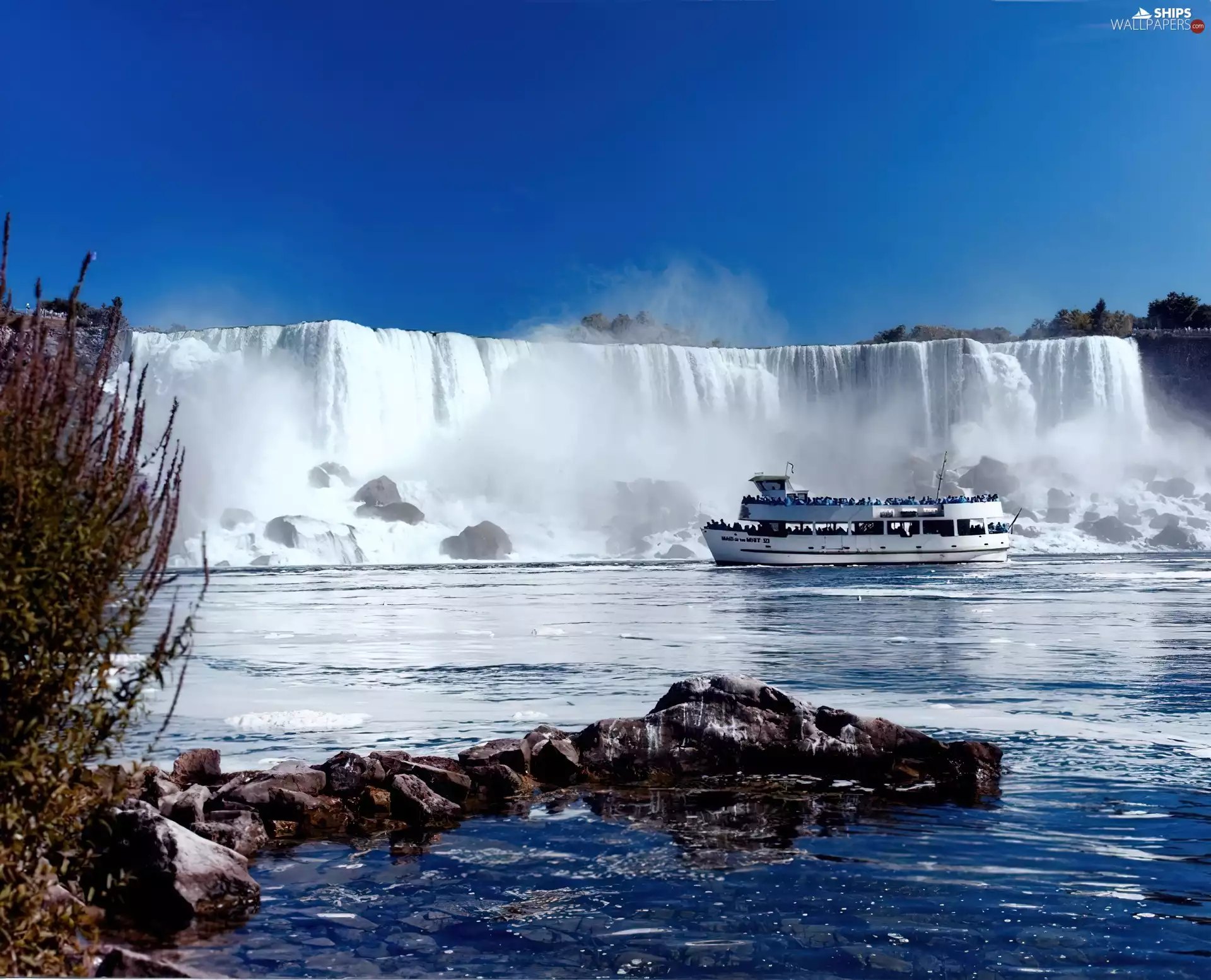 waterfall, Ship, Canada, Niagara Falls