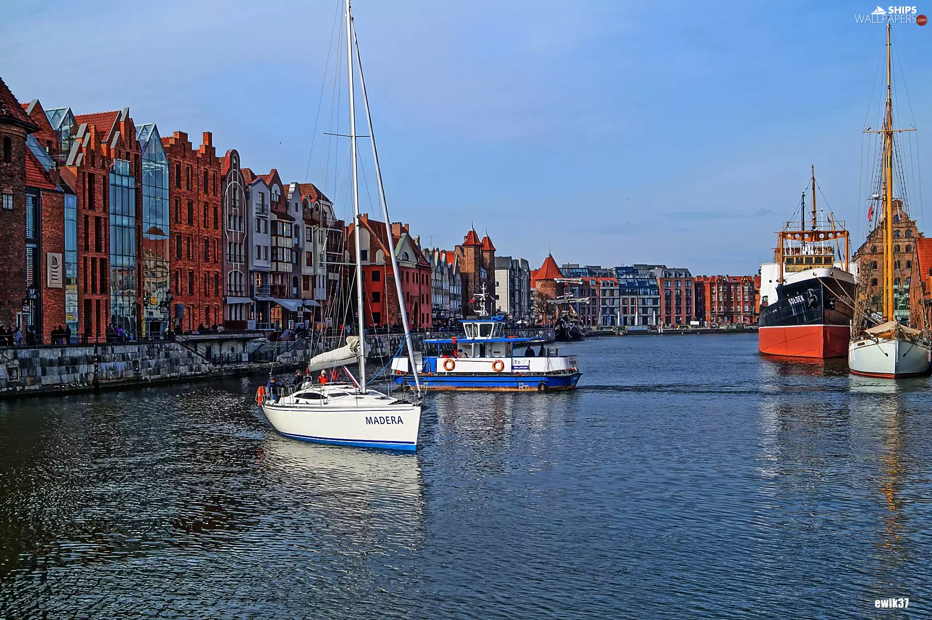 Gdańsk, motlawa, vessels, Sights