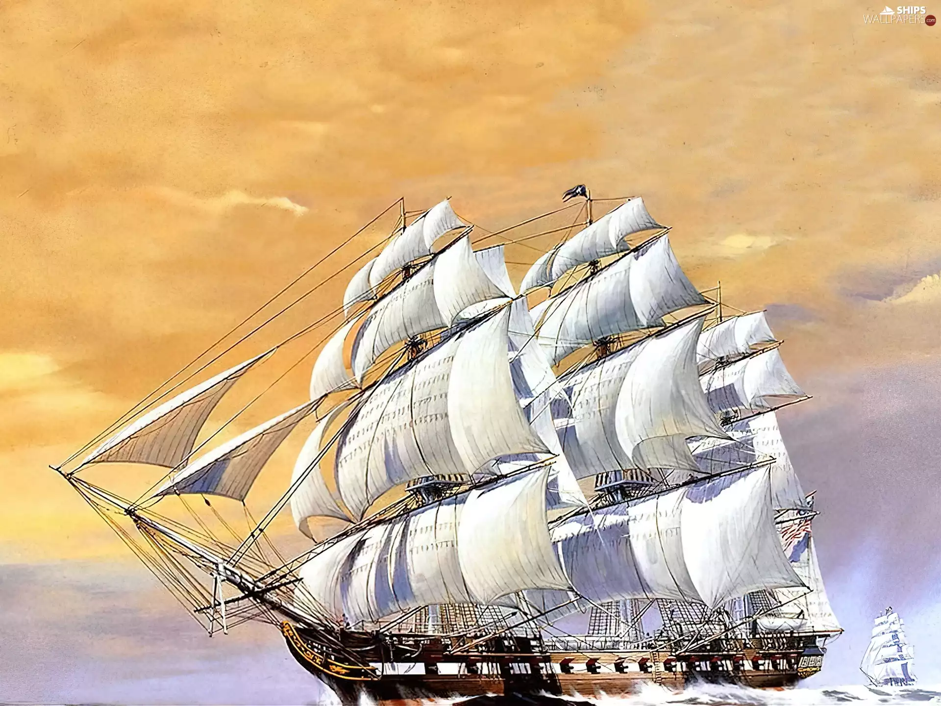 Sky, sailboats, water