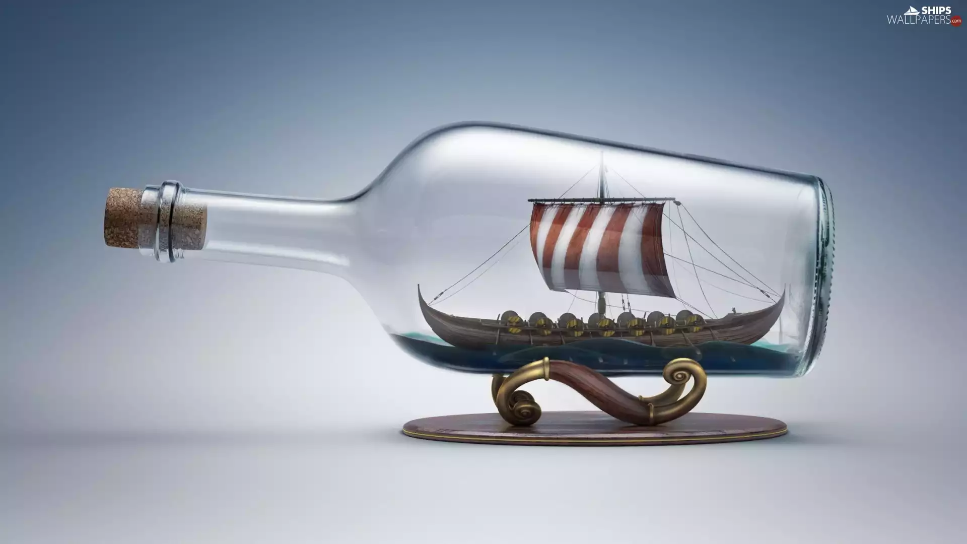 sailing vessel, Bottle, stand