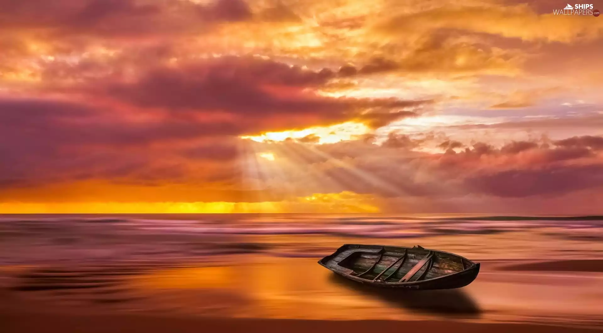west, sun, Boat, Sky, sea