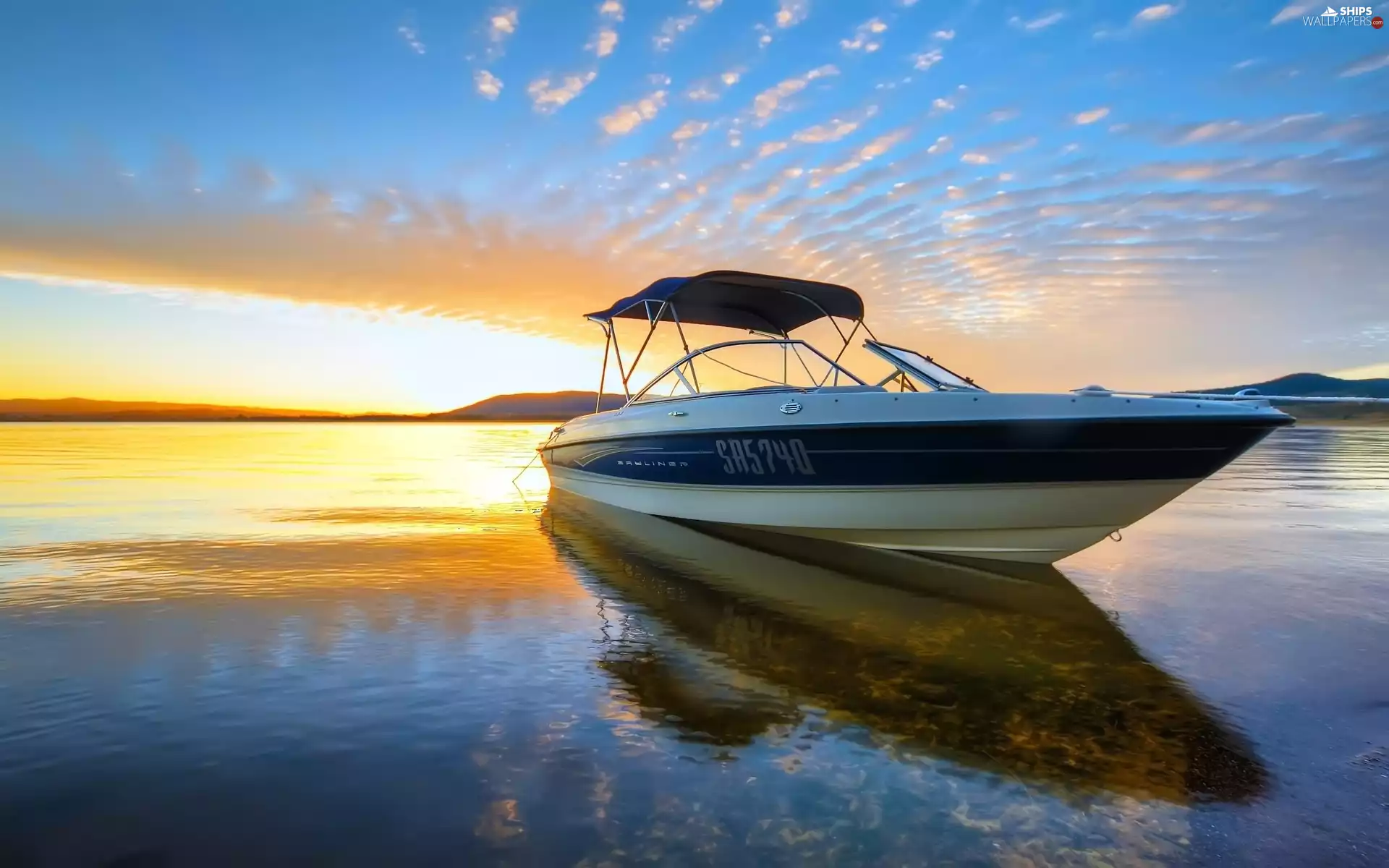 lake, Boat, Great Sunsets