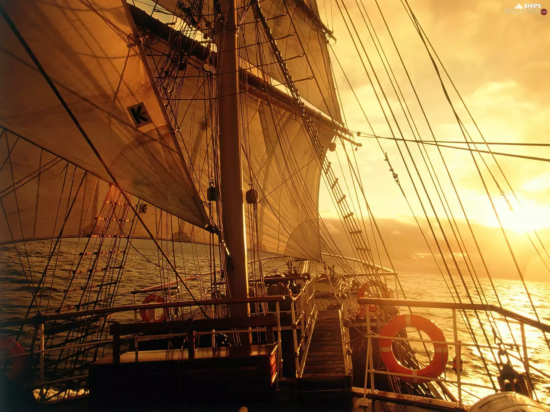 sailing vessel, Great Sunsets