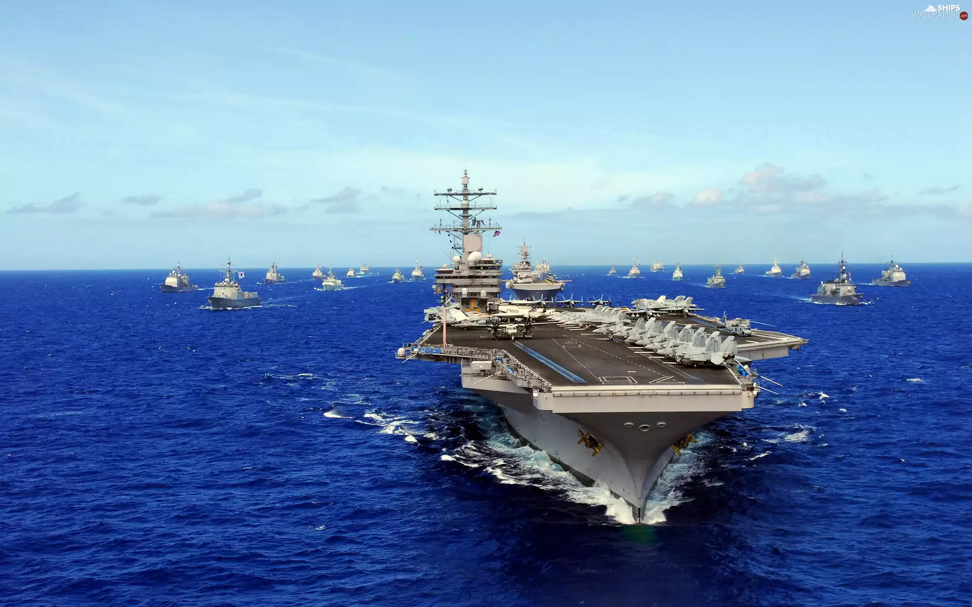 aircraft carrier, sea, vessels, USS Ronald Reagan