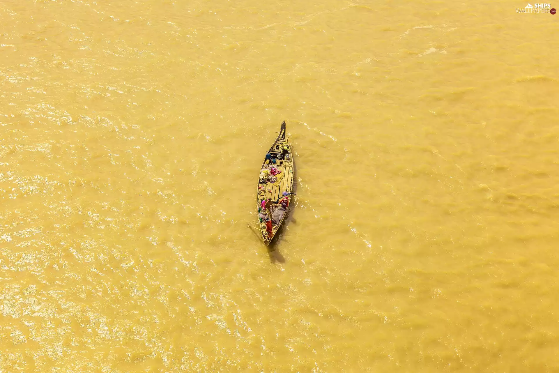 Boat, Yellow Honda, water
