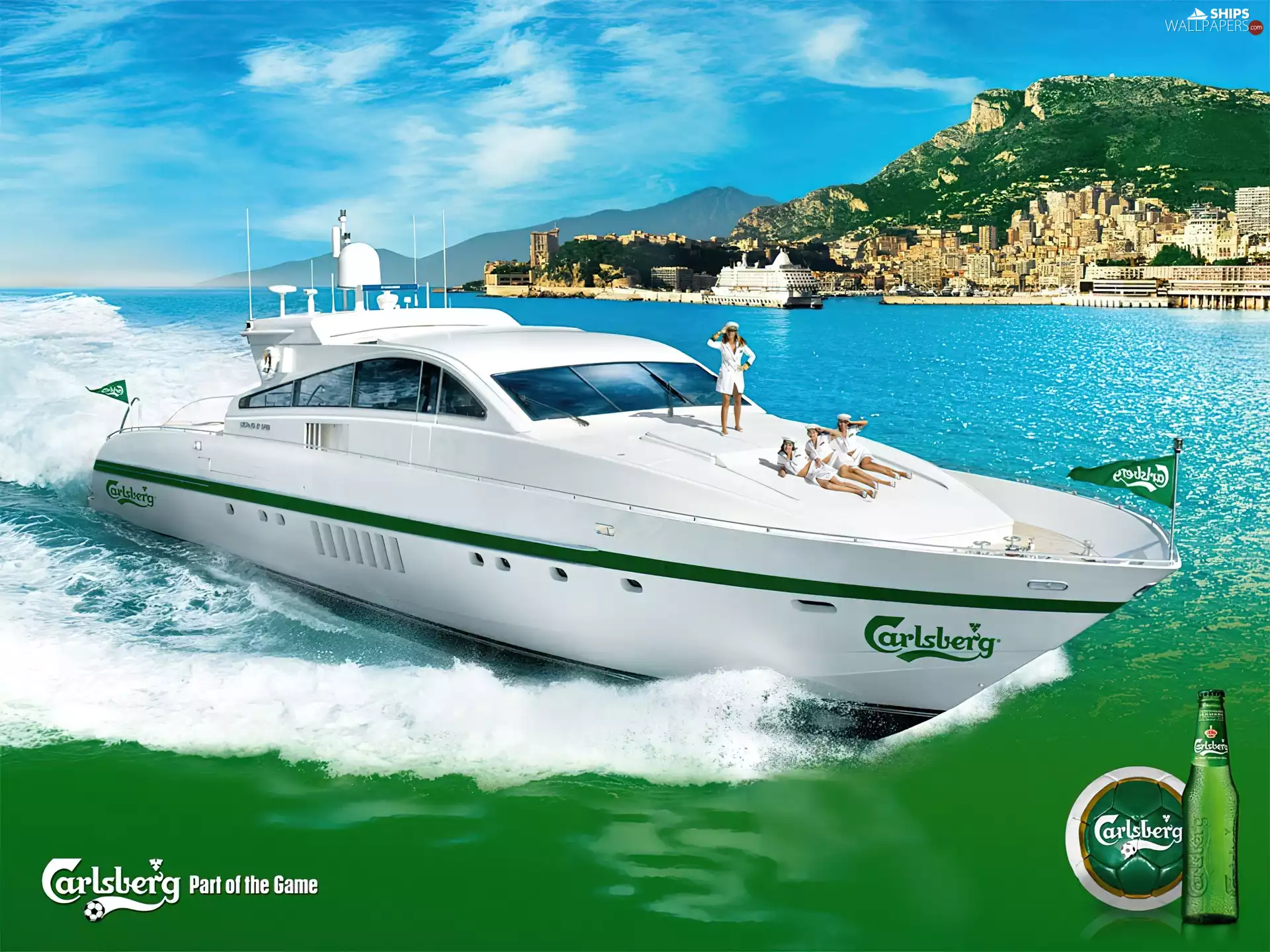 water, Carlsberg, Yacht