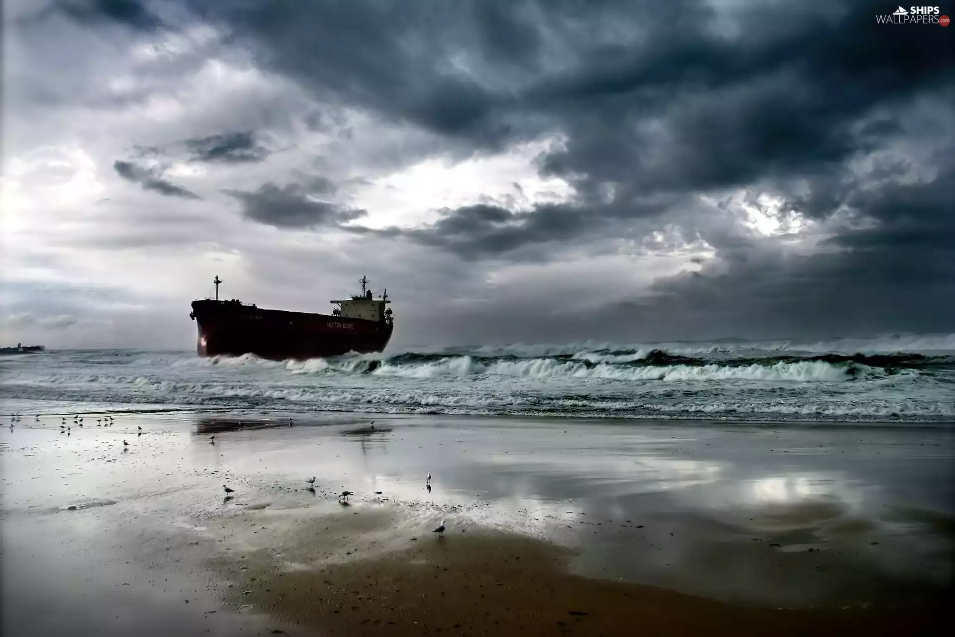 Waves, Ship, shallow