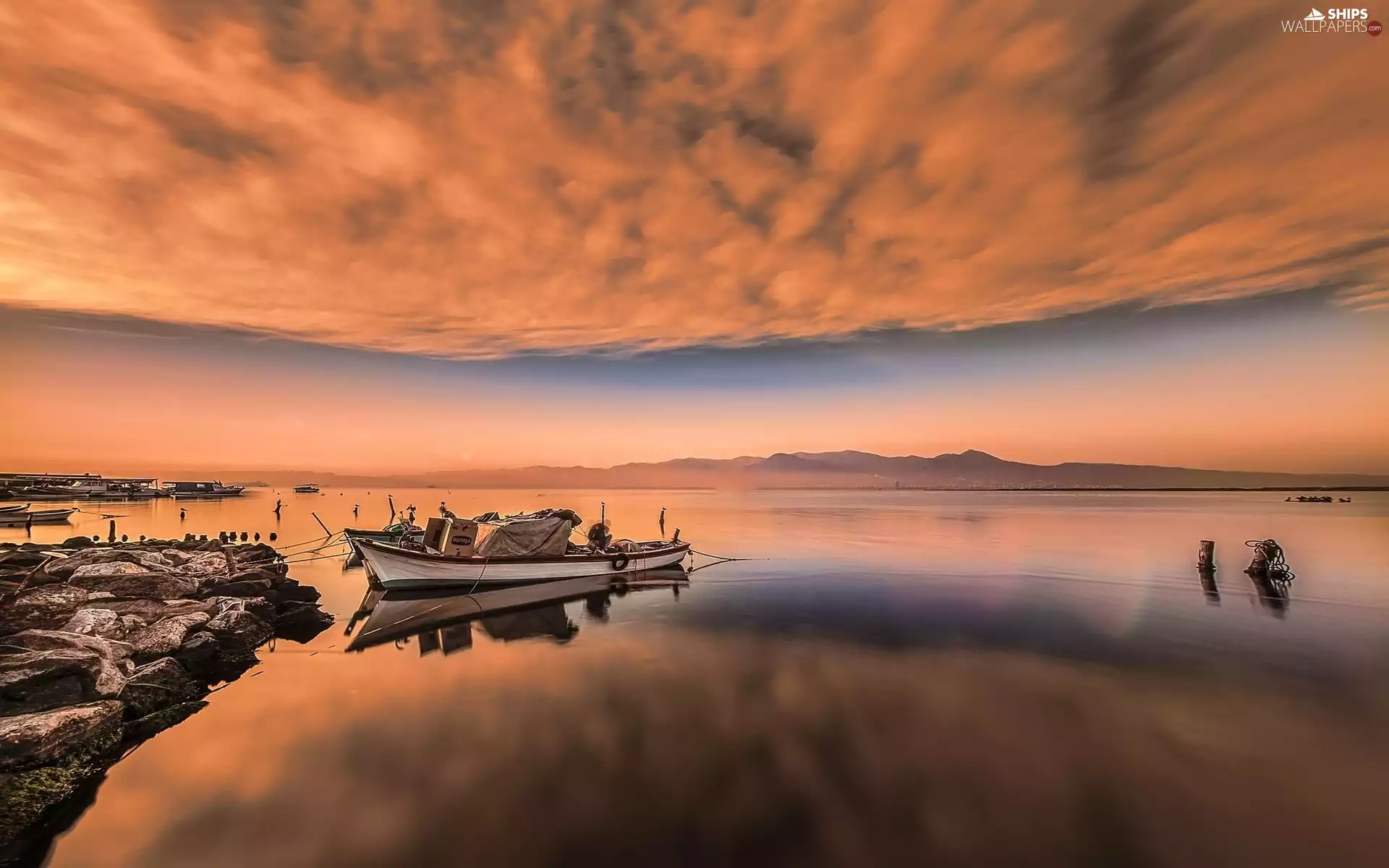 lake, sun, vessels, west