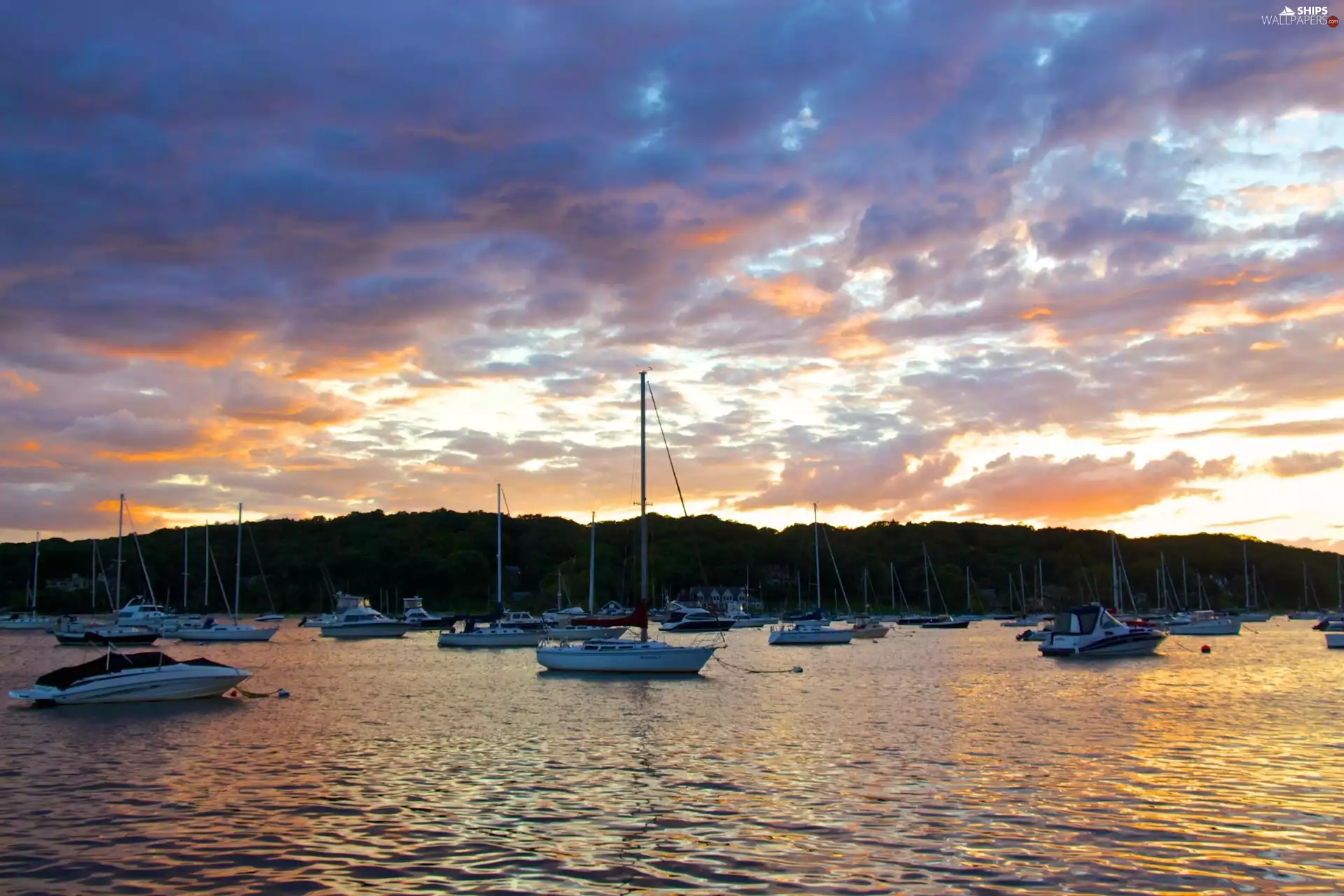 water, Yachts, Great Sunsets, lake