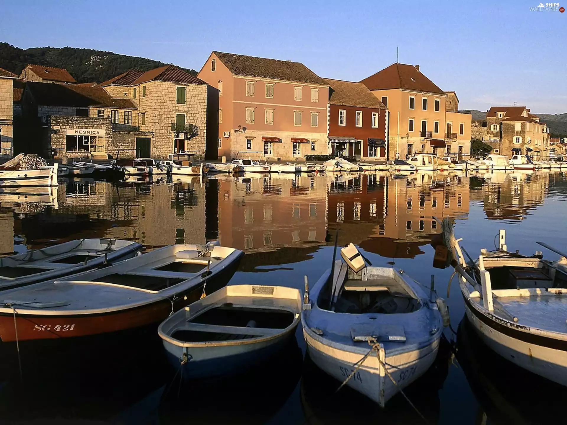 sea, panorama, boats, Yachts, Marina, Hvar